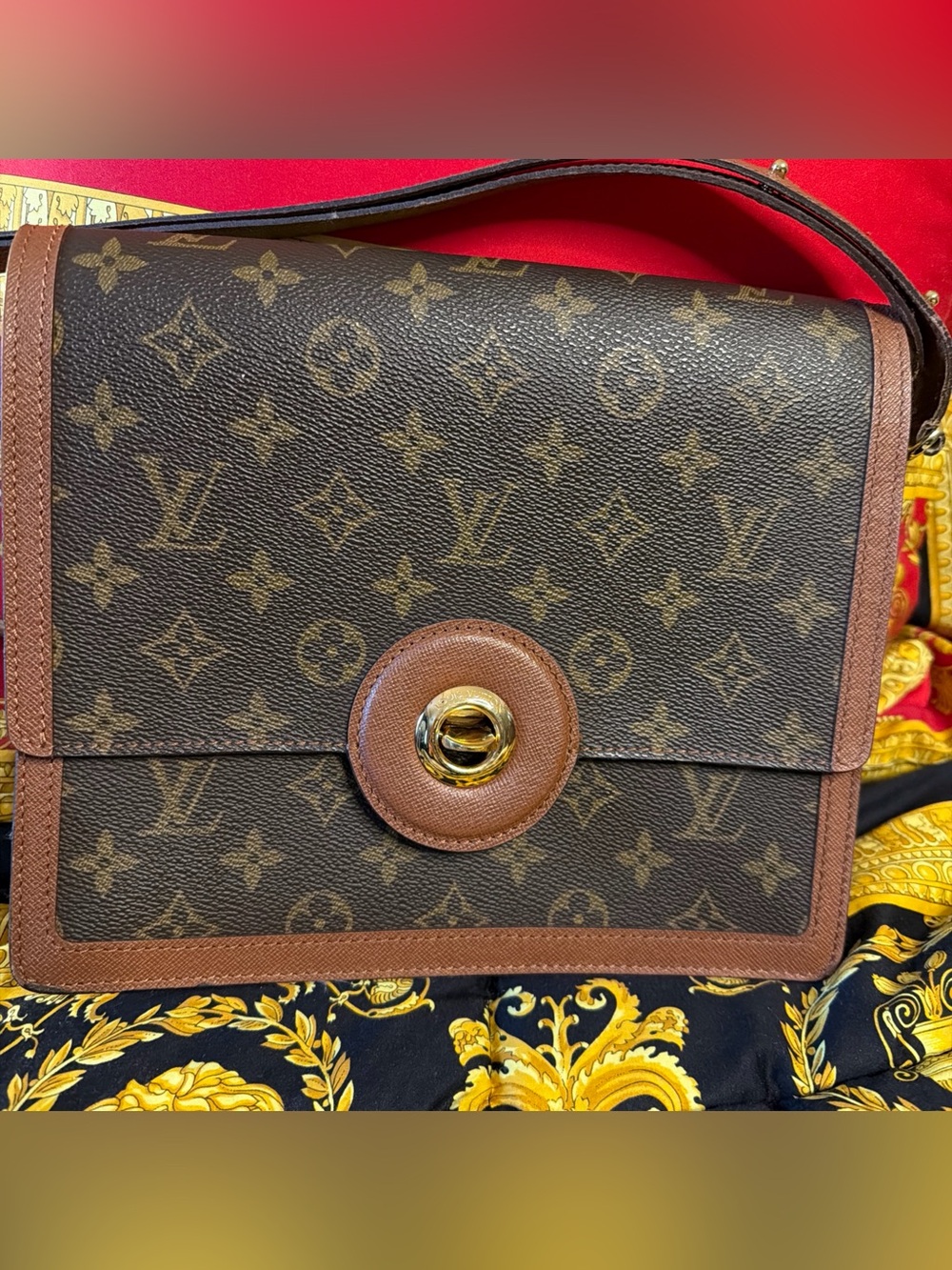 Louis Vuitton Monogram Canvas Rapsail Shoulder Bag with Gold Hardware
